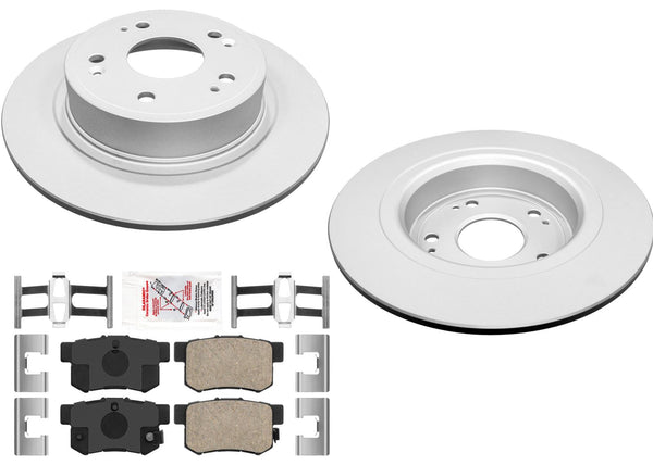 Rear GEO Coated Disc Brake Rotors Disc Brake Pads for Acura ILX 2016-2022