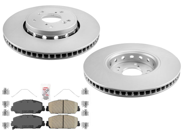 Front GEO Coated Disc Brake Rotors Disc Brake Pads for Acura RDX 2013-2018