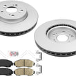 Front GEO Coated Disc Brake Rotors Disc Brake Pads for Acura RDX 07-12
