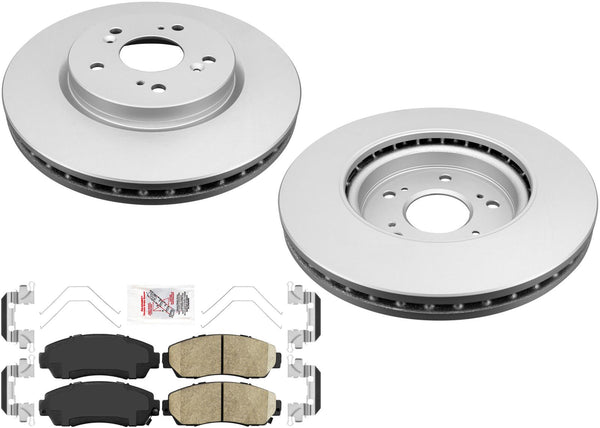 Front GEO Coated Disc Brake Rotors Disc Brake Pads for Acura RDX 07-12