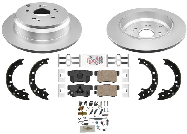 Rear GEO Coated Disc Brake Rotors Disc Brake Pads Parking for Acura RDX 13-18