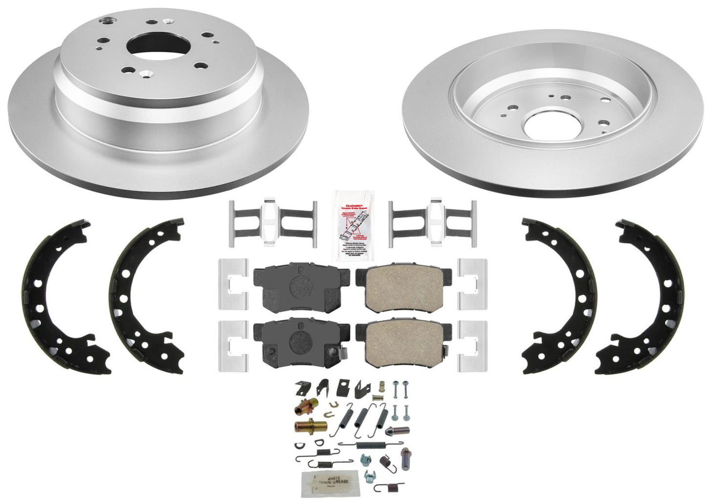 Rear GEO Coated Disc Brake Rotors Disc Brake Pads for Acura RDX 2007-2012 - Photo 1