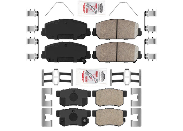 Front & Rear AmeriPro Ceramic Disc Brake Pads for Acura ILX 2016-2018