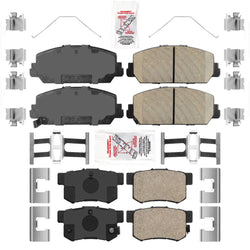 Front & Rear AmeriPro Ceramic Disc Brake Pads for Acura ILX 2019-2022