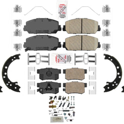 Front and Rear AmeriPro Disc Brake Pads Parking Shoes for Acura RDX 2013-2018