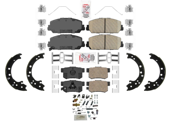 Front and Rear AmeriPro Disc Brake Pads Parking Shoes for Acura RDX 2013-2018