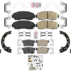 Front and Rear AmeriPro Disc Brake Pads Parking Shoes for Acura RDX 2007-2012