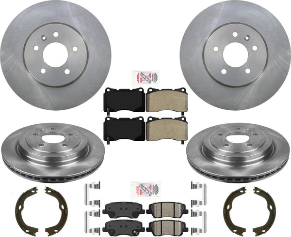 Front & Rear Disc Brake Rotors Pads For Cadillac CTS 14-2019 w/ 321MM F Rotors