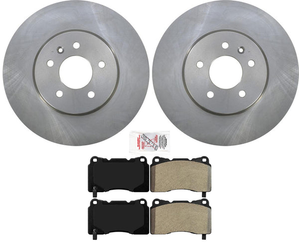 Front Disc Brake Rotors & Pads For Cadillac CTS 2014-2019 w/ 321MM F Rotors