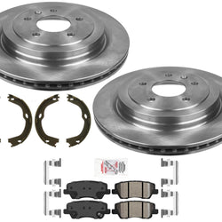 Rear Disc Brake Rotors & Pads For Cadillac CTS 2013-2019 w/ 315MM R Rotors