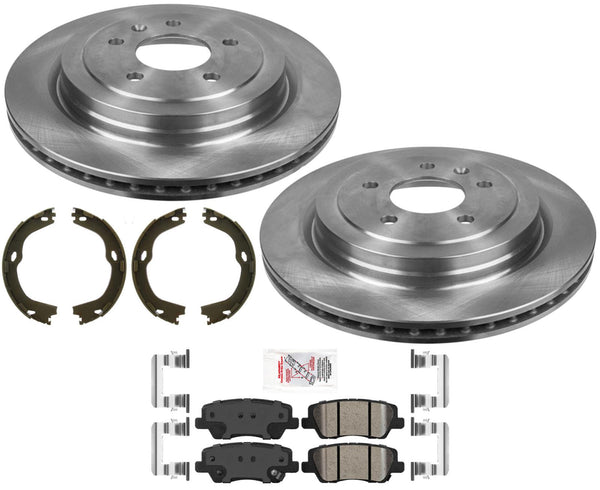Rear Disc Brake Rotors & Pads For Cadillac CTS 2013-2019 w/ 315MM R Rotors
