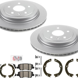 Coated Disc Brake Rotors Disc Brake Pads For Cadillac CTS 16-19 AWD w/315MM Rr