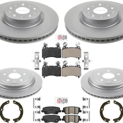 Coated Disc Brake Rotors Disc Brake Pads For Cadillac CTS 16-19 RWD w/321MM Frt