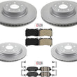 Coated Disc Brake Rotors Disc Brake Pads For Cadillac CTS 14-15 RWD w/321MM Frt