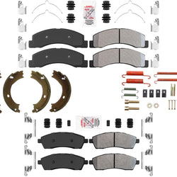Off Road Fleet Duty Brake Pads & Parking Shoes For F250 F350 Super Duty 1999-04