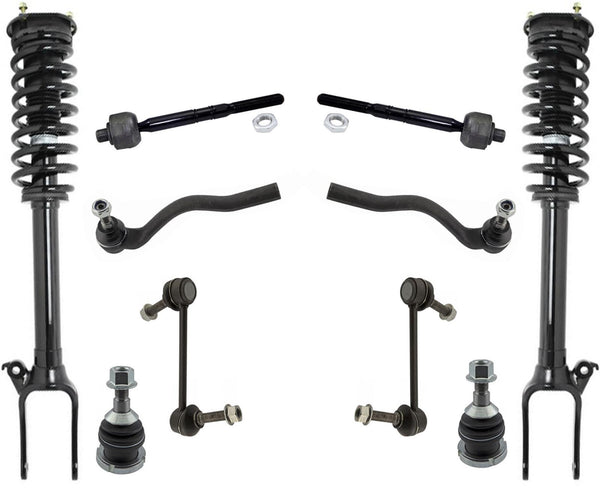 Front Struts Ball Joints Tie Rods & Links For Mercedes Benz ML320 2008-2009