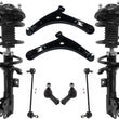 Front Complete Struts Lower Control Arms Tie Rods Links For Lancer ES 2008-2010