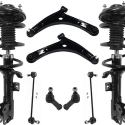 Front Complete Struts Lower Control Arms Tie Rods Links For Lancer ES 2008-2010