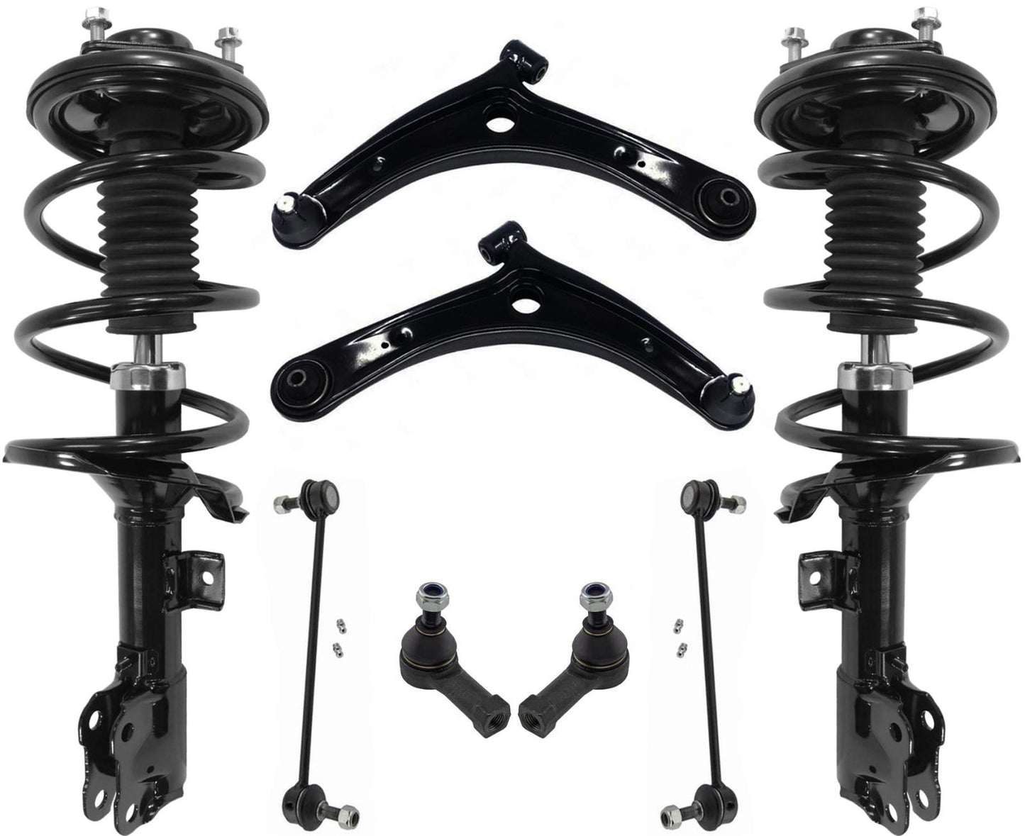Ft Coil Spring Struts Lower Control Arms Tie Rods Links for Lancer GTS 08-2011