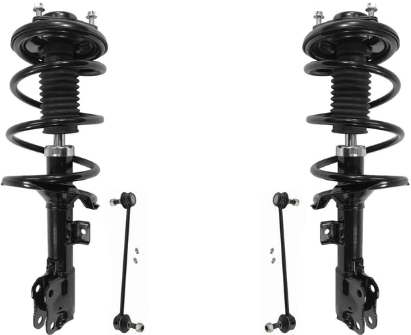 Front Complete Struts & Sway Bar Links For Lancer ES Manual Transmission 08-17