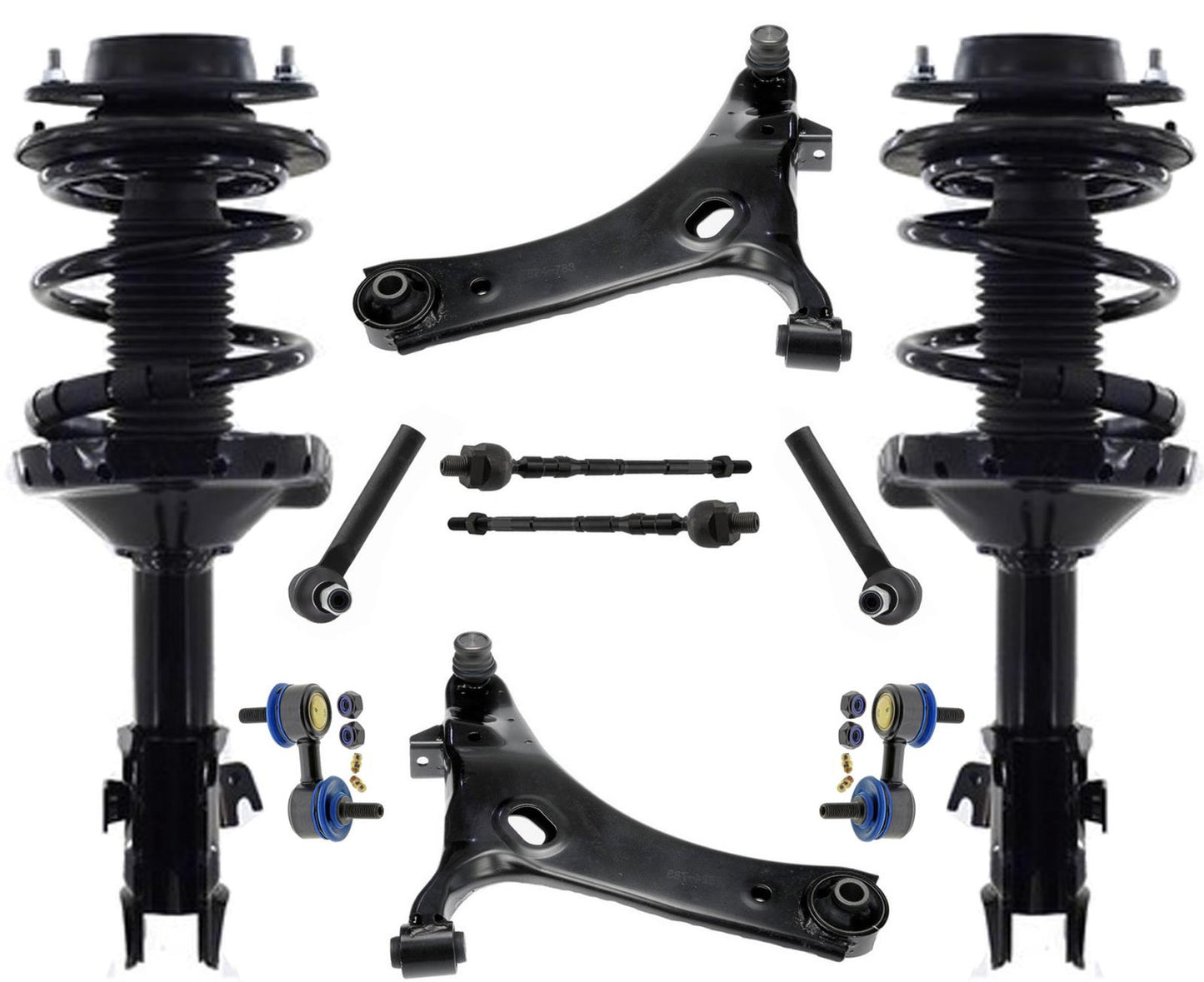 Barras de acoplamiento y enlaces de brazos de control de puntales delanteros para WRX STI Hatchback 2012-2014