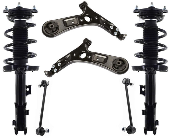 Front Struts W/ Coil Spring Lower Control Arms & Links For Kia Soul 2014-2019
