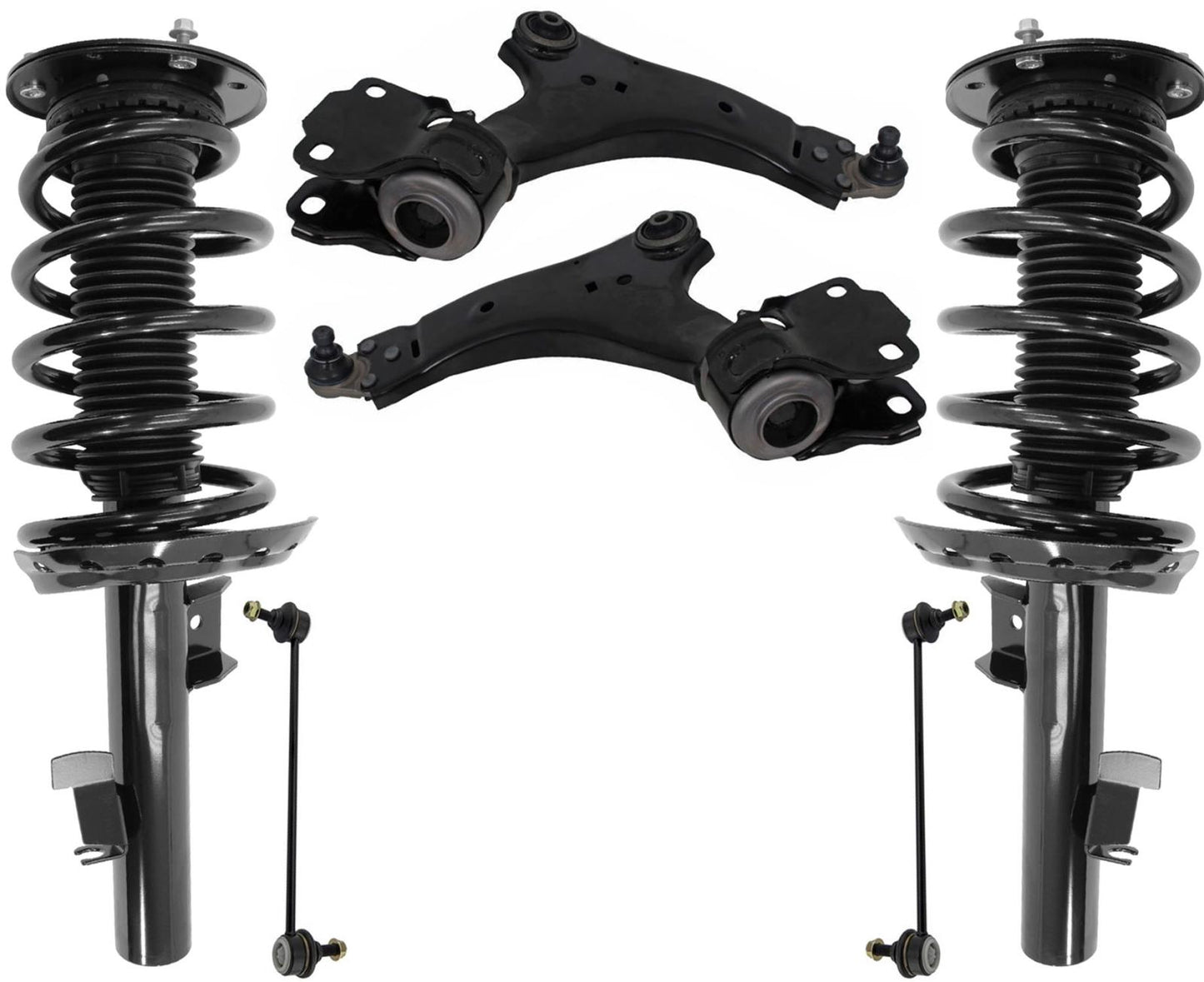 Front Complete Sruts Lower Control Arms & Sway Bar Links For Volvo XC60 10-2017