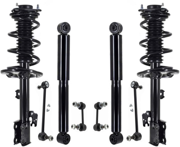 Front Struts W/ Coil Spring Rear Shocks & Links For Lexus RX450H 2016-2020