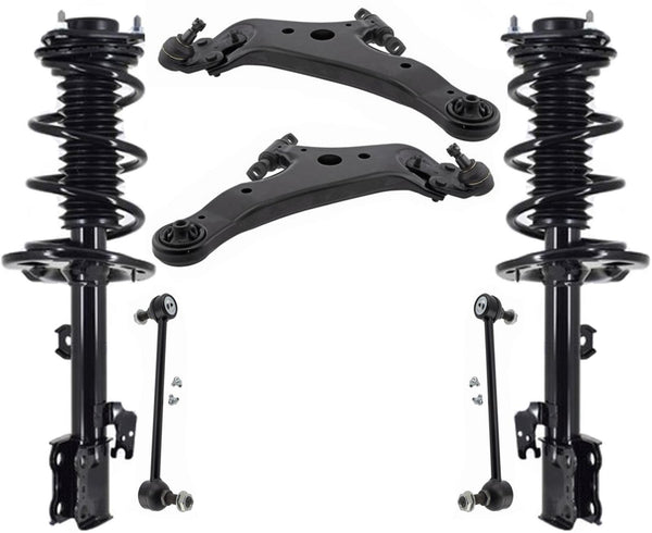 Front Struts W/ Coil Spring Lower Control Arms & Links For Lexus RX450H 16-2020