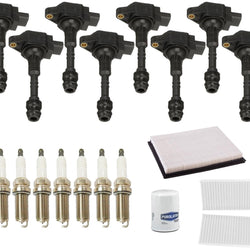 8 Direct Ignition Coil Spark Plugs Tune Up Kit For Nissan Titan V8 5.6L 08-2015