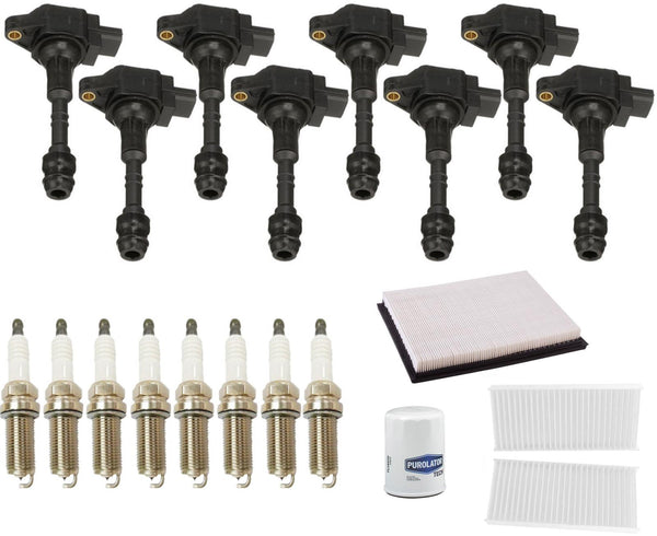 8 Direct Ignition Coil Spark Plugs Tune Up Kit For Nissan Titan V8 5.6L 08-2015