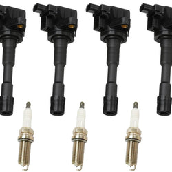 4 Direct Ignition Coil & Spark Plugs For Honda Civic 1.3L 2006-2011