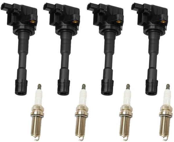 4 Direct Ignition Coil & Spark Plugs For Honda Civic 1.3L 2006-2011