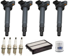 4 bujías y filtros de bobina de encendido para Toyota Tacoma 2.4L 2.7L 2000-2004