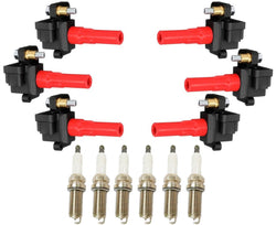 6 Direct Ignition Coil Spark Plugs & Filters For Subaru Outback 3.0L 2001-2004