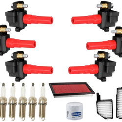 6 Direct Ignition Coil Spark Plugs & Filters For Subaru Outback 3.0L 2001-2004