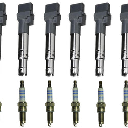 Ignition Coil & Double Iridium Spark Plugs For Audi A3 Quattro 3.2L 2006-2009