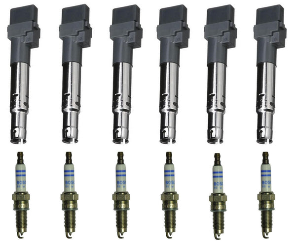 Ignition Coil & Double Iridium Spark Plugs For Audi A3 Quattro 3.2L 2006-2009