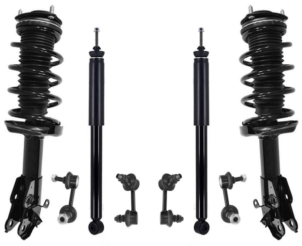 Puntales delanteros, amortiguadores traseros y enlaces de barra estabilizadora para Honda Civic LX DX 4 puertas 06-11