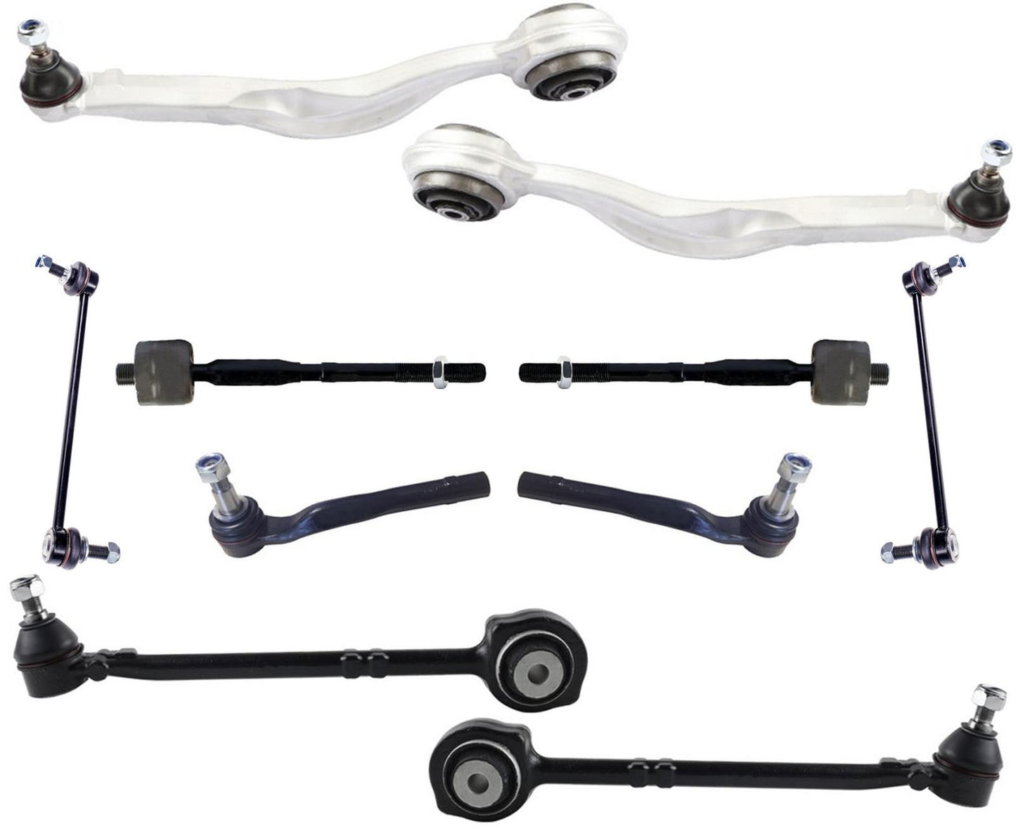 Front Upper & Lower Control Arms Tie Rods & Links For E350 4Matic Sedan 10-2016