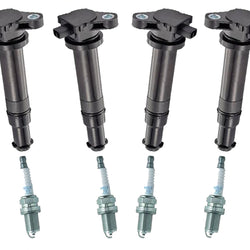 Tested Ignition Coils Boots & Spark Plugs for Kia RIO 8pc Kit 06-11