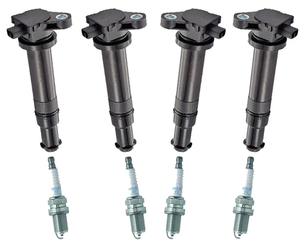 Tested Ignition Coils Boots & Spark Plugs for Kia RIO 8pc Kit 06-11