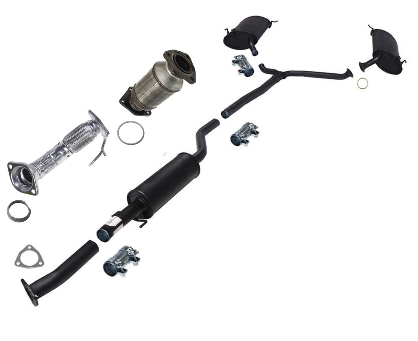 Front Pipe Catalytic Converter Resonator Mufflers For Acura TSX 2.4L Sedan 09-14