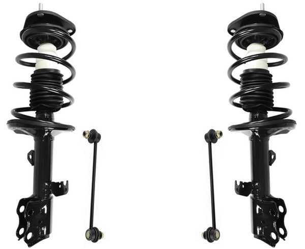 Front Struts W/ Coil Spring & Sway Bar Links For Toyota Matrix 2.4L 2009-2013