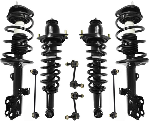 Front & Rear Complete Struts & Links For Matrix 2.4L Front Wheel Drive 09-2013