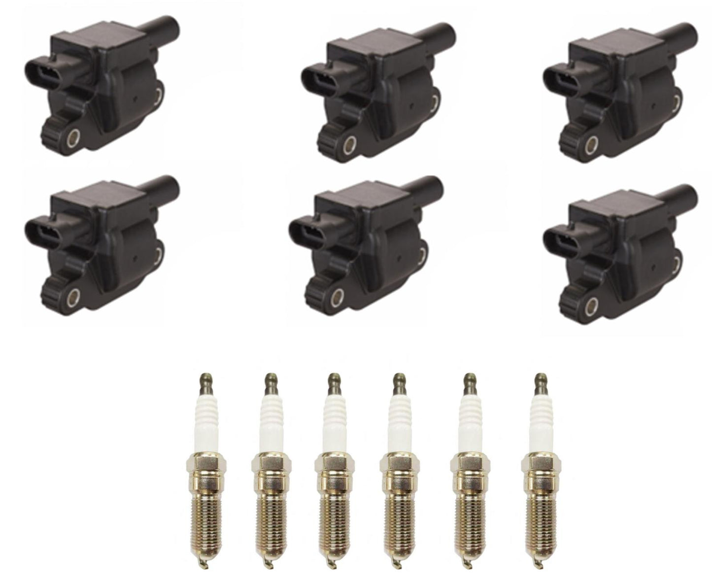 Square Ignition Coil & Spark Plugs For Chevrolet Express 2500 4.3L 2018-2021