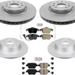 Front and Rear Coated Disc Brake Rotors Brake Pads for Volkswagen Passat 12-14