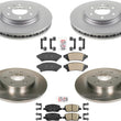 Coated Front Disc Brake Rotors Rear Rotors & Pads For Chevrolet Uplander 06-09