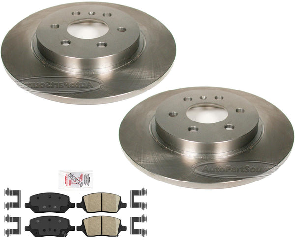 Rear Disc Brake Rotors & Ceramic Brake Pads For Chevrolet Uplander 2006-2009