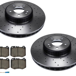 Front Brake Disc Rotors & Brake Pads For Mercedes C300 342MM AMG 2015-2021